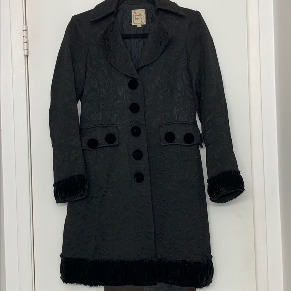 Nanette Lepore Black Textured Blazer GORGEOUS sz 2